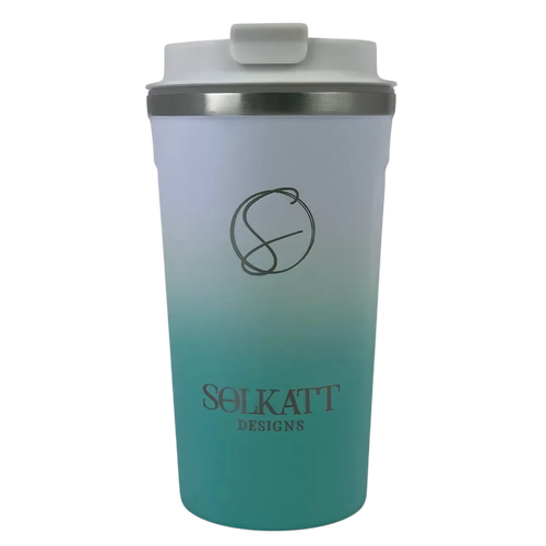 Ocean Aqua Insulated Travel Coffee Cup - 500ml Stainless Steel