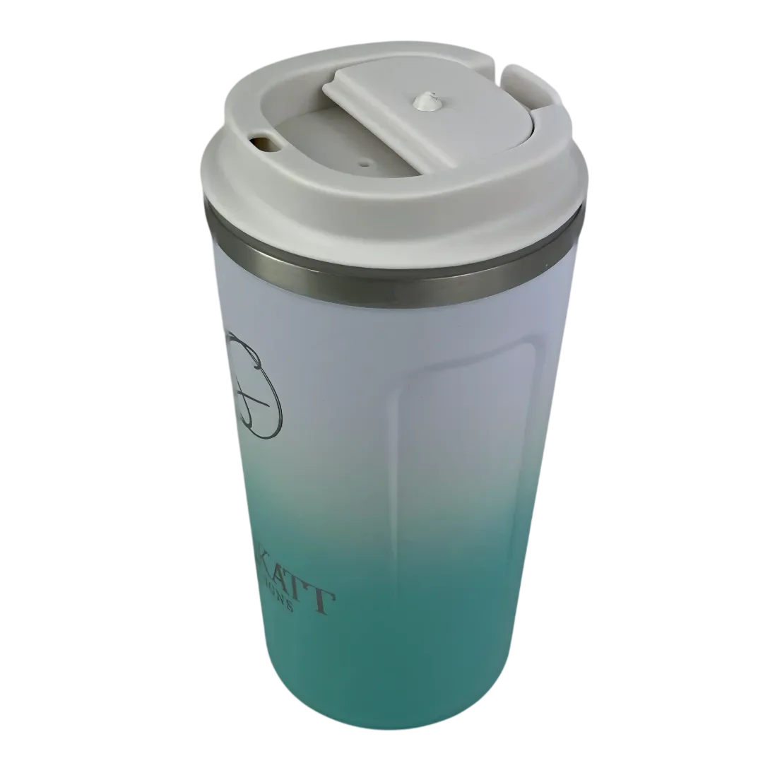 Ocean Aqua Insulated Travel Coffee Cup - 500ml Stainless Steel
