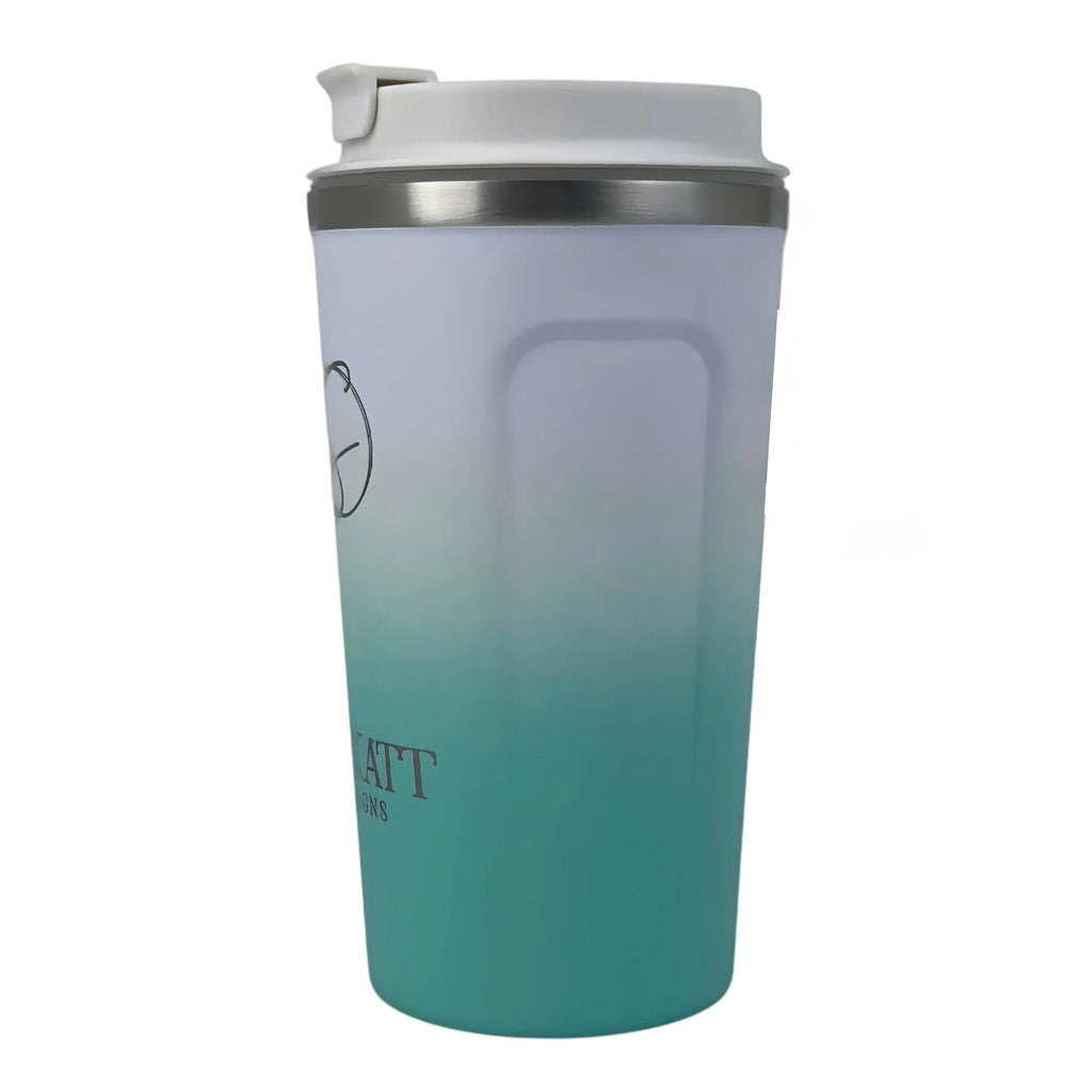 Ocean Aqua Insulated Travel Coffee Cup - 500ml Stainless Steel